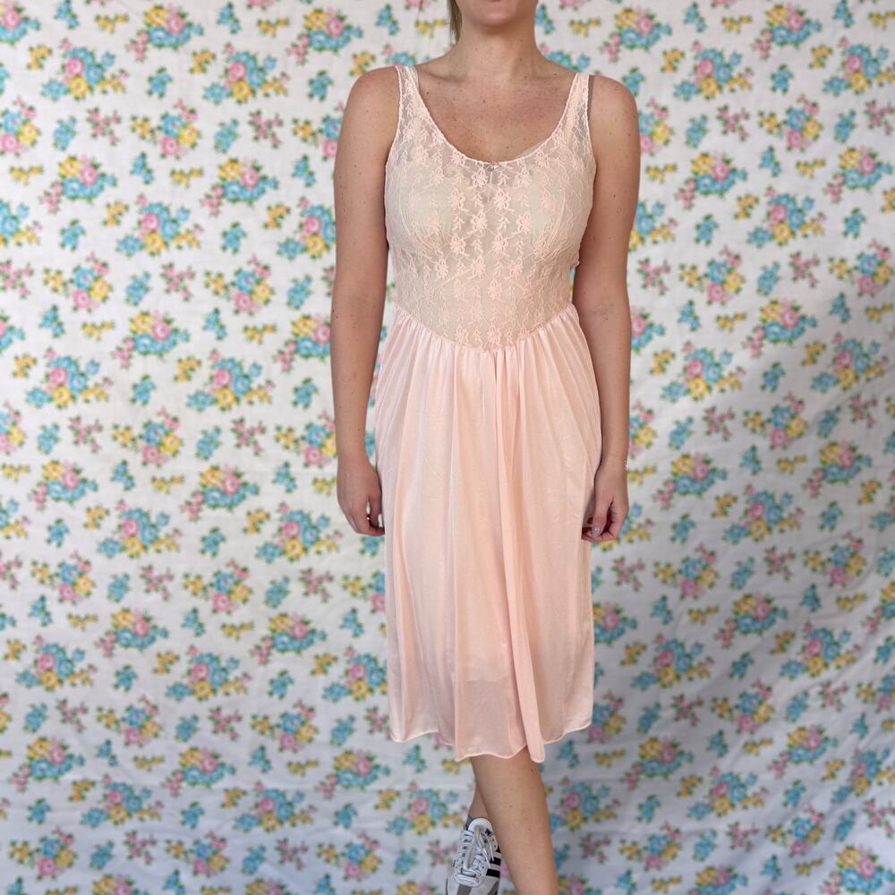 Vintage 80s ballet slipper Pink undercoverwear slip